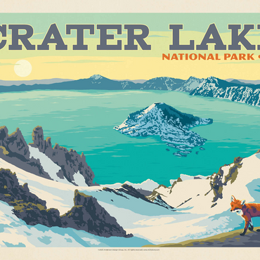 Crater Lake National Park: Winter Fox (Horizontal) 500 Jigsaw Puzzle 3D Modell