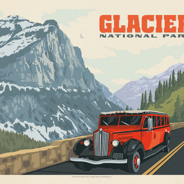 Glacier National Park: Going To The Sun Road (Horizontal) 100 Jigsaw Puzzle 3D Modell