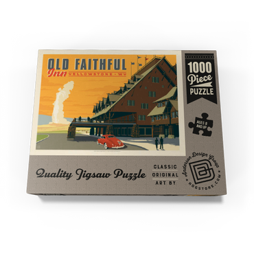Yellowstone National Park: Old Faithful Inn, Vintage Poster 1000 Jigsaw Puzzle box view3