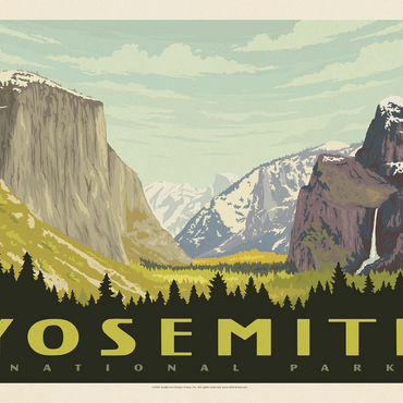 Yosemite National Park: Yosemite Valley (Horizontal) 1000 Jigsaw Puzzle 3D Modell