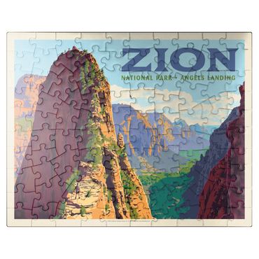puzzleplate Zion National Park: Ascent To Angels Landing (Horizontal) 100 Jigsaw Puzzle