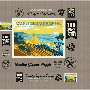 Coastal California (Horizontal) 100 Jigsaw Puzzle box 3D Modell