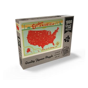 Map of the USA Print 1000 Jigsaw Puzzle box view2