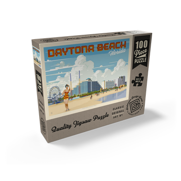 Daytona Beach, Florida, Vintage Poster 100 Jigsaw Puzzle box view2