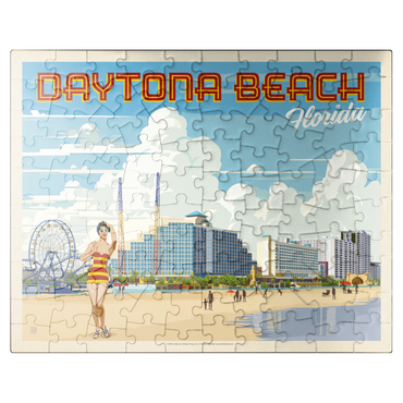 puzzleplate Daytona Beach, Florida, Vintage Poster 100 Jigsaw Puzzle