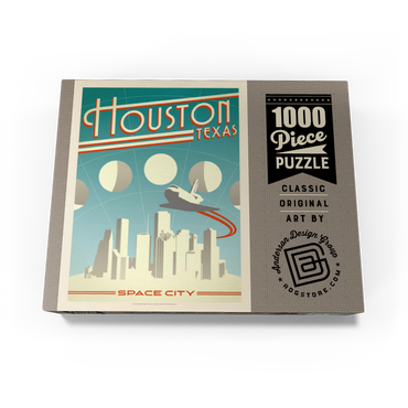 Houston: Space City, Vintage Poster 1000 Jigsaw Puzzle box view3
