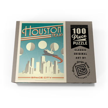 Houston: Space City, Vintage Poster 100 Jigsaw Puzzle box view3