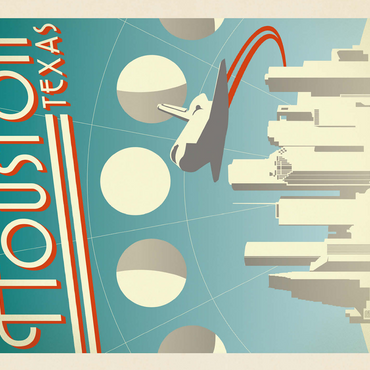 Houston: Space City, Vintage Poster 500 Jigsaw Puzzle 3D Modell