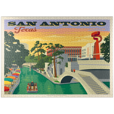 puzzleplate San Antonio, TX: River Walk (Horizontal) 1000 Jigsaw Puzzle