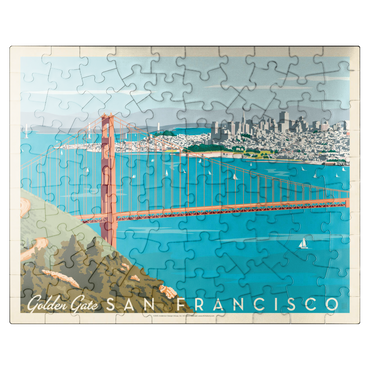 puzzleplate San Francisco: Golden Gate Bridge (Horizontal) 100 Jigsaw Puzzle
