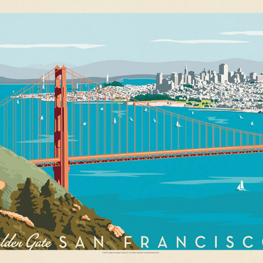 San Francisco: Golden Gate Bridge (Horizontal) 100 Jigsaw Puzzle 3D Modell