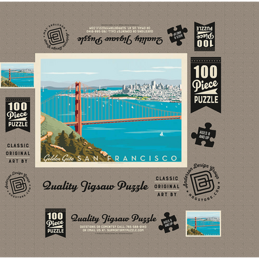San Francisco: Golden Gate Bridge (Horizontal) 100 Jigsaw Puzzle box 3D Modell
