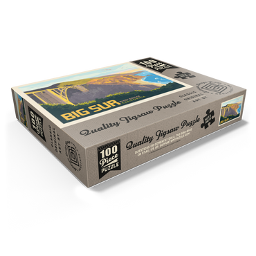 Big Sur, California: Bixby Bridge, Vintage Poster 100 Jigsaw Puzzle box view1