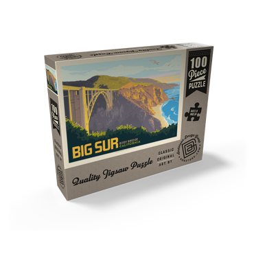 Big Sur, California: Bixby Bridge, Vintage Poster 100 Jigsaw Puzzle box view2