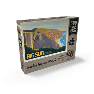 Big Sur, California: Bixby Bridge, Vintage Poster 500 Jigsaw Puzzle box view2