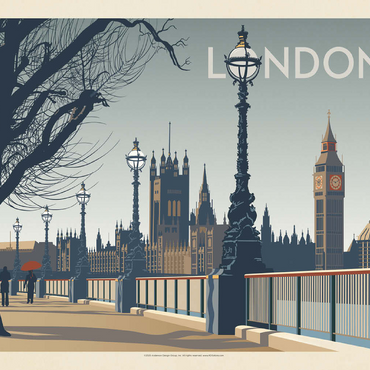 England: London (Horizontal) 100 Jigsaw Puzzle 3D Modell