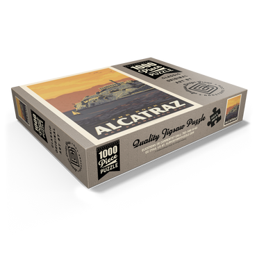 Alcatraz Island, CA, Vintage Poster 1000 Jigsaw Puzzle box view1