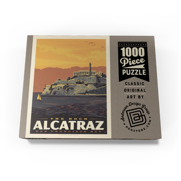 Alcatraz Island, CA, Vintage Poster 1000 Jigsaw Puzzle box view3