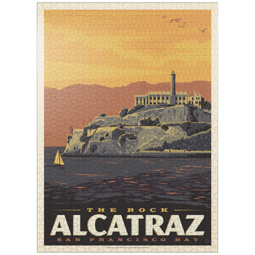 puzzleplate Alcatraz Island, CA, Vintage Poster 1000 Jigsaw Puzzle