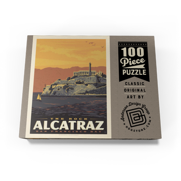 Alcatraz Island, CA, Vintage Poster 100 Jigsaw Puzzle box view3