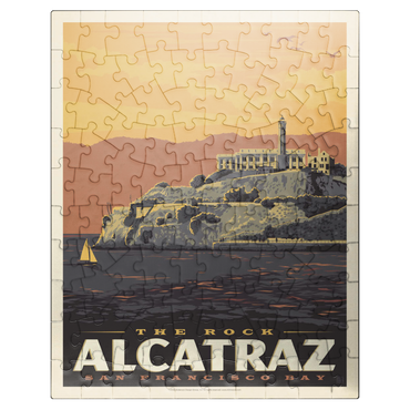 puzzleplate Alcatraz Island, CA, Vintage Poster 100 Jigsaw Puzzle