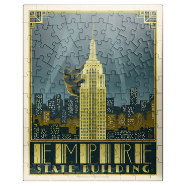 puzzleplate New York City: Empire State Building, Vintage Poster 100 Jigsaw Puzzle