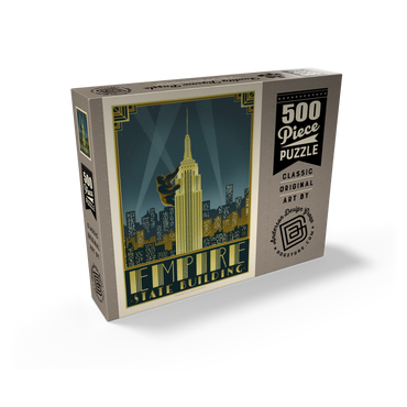 New York City: Empire State Building, Vintage Poster 500 Jigsaw Puzzle box view2