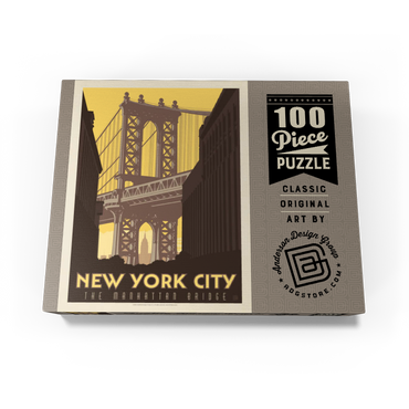 New York City: Manhattan Bridge, Vintage Poster 100 Jigsaw Puzzle box view3