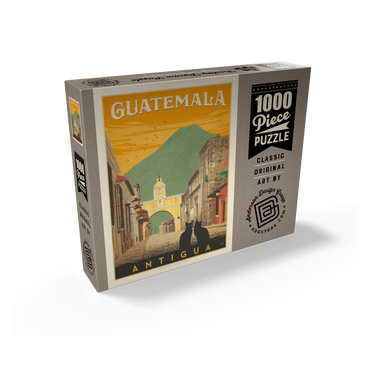Guatemala: Antigua Street Scene, Vintage Poster 1000 Jigsaw Puzzle box view2