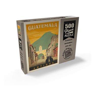 Guatemala: Antigua Street Scene, Vintage Poster 500 Jigsaw Puzzle box view2