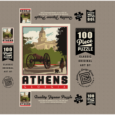 American College Towns: Athens, GA 100 Jigsaw Puzzle box 3D Modell