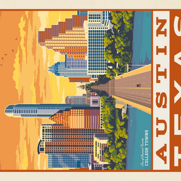 American College Towns: Austin, Texas 100 Jigsaw Puzzle 3D Modell