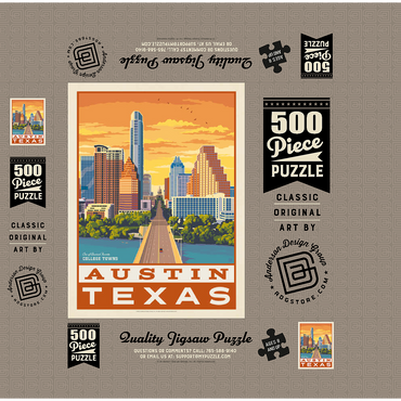 American College Towns: Austin, Texas 500 Jigsaw Puzzle box 3D Modell