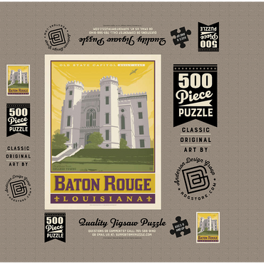 American College Towns: Baton Rouge, LA 500 Jigsaw Puzzle box 3D Modell