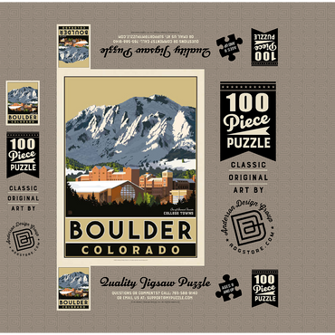 American College Towns: Boulder, CO 100 Jigsaw Puzzle box 3D Modell