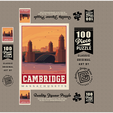 American College Towns: Cambridge, MA 100 Jigsaw Puzzle box 3D Modell