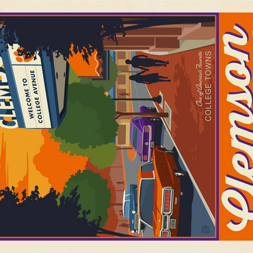 American College Towns: Clemson, SC 1000 Jigsaw Puzzle 3D Modell