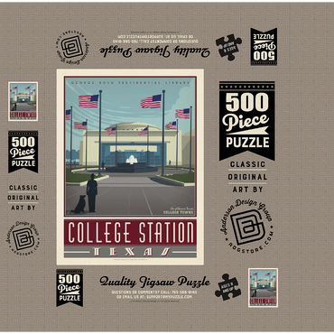 American College Towns: College Station, TX 500 Jigsaw Puzzle box 3D Modell