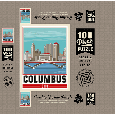 American College Towns: Columbus, OH 100 Jigsaw Puzzle box 3D Modell