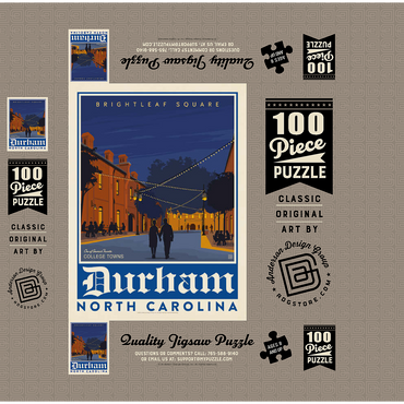 American College Towns: Durham, NC 100 Jigsaw Puzzle box 3D Modell
