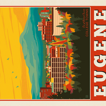 American College Towns: Eugene, Oregon 1000 Jigsaw Puzzle 3D Modell