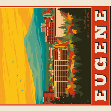American College Towns: Eugene, Oregon 100 Jigsaw Puzzle 3D Modell
