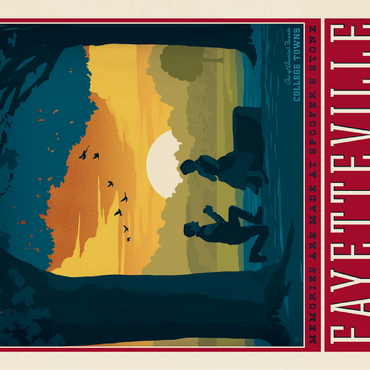 American College Towns: Fayetteville, Arkansas 100 Jigsaw Puzzle 3D Modell