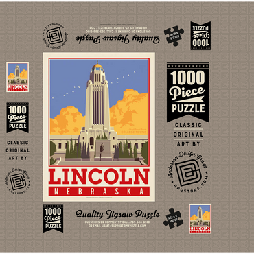American College Towns: Lincoln, NE 1000 Jigsaw Puzzle box 3D Modell