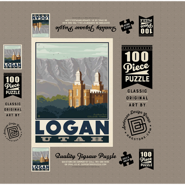 American College Towns: Logan, Utah 100 Jigsaw Puzzle box 3D Modell