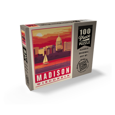 American College Towns: Madison, WI 100 Jigsaw Puzzle box view2
