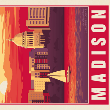American College Towns: Madison, WI 100 Jigsaw Puzzle 3D Modell