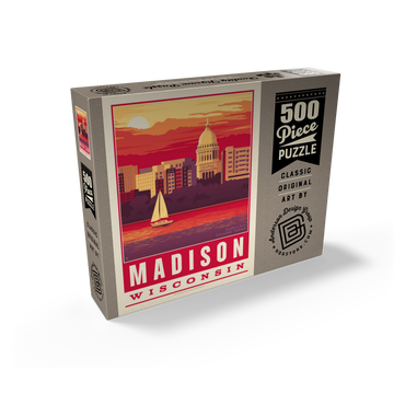 American College Towns: Madison, WI 500 Jigsaw Puzzle box view2