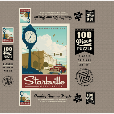 American College Towns: Starkville, MS 100 Jigsaw Puzzle box 3D Modell