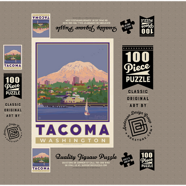 American College Towns: Tacoma, WA 100 Jigsaw Puzzle box 3D Modell